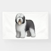 Oud Engels Sheepdog 10 Spandoek (Horizontaal)