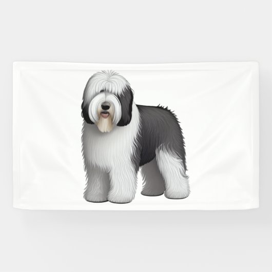 Oud Engels Sheepdog 10 Spandoek (Horizontaal)