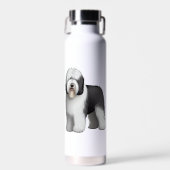 Oud Engels Sheepdog 10 Waterfles (Voorkant)