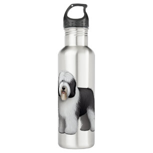 Oud Engels Sheepdog 10 Waterfles
