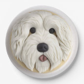 Oud Engels Sheepdog 3D geïnspireerd Papieren Bordje (Voorkant)