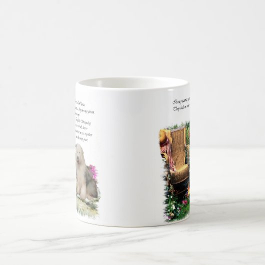 Oud Engels Sheepdog Art Gifts Magische Mok (Center)