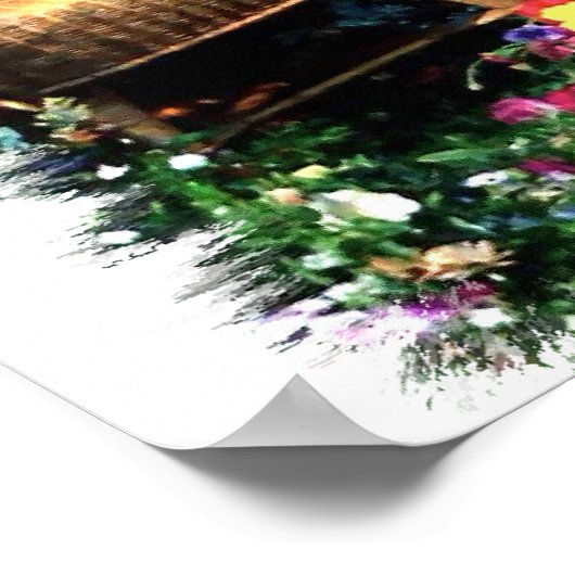 Oud Engels Sheepdog Art Print (Hoek)