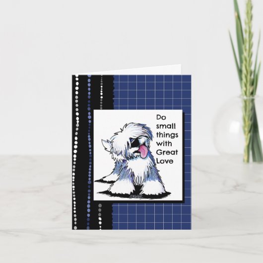 Oud Engels Sheepdog Bedankkaart (Voorkant)