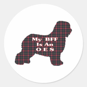 Oud Engels Sheepdog BFF Sticker