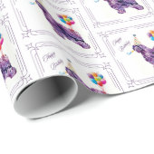 Oud Engels Sheepdog Birthday Cadeaupapier (Rol Hoek)