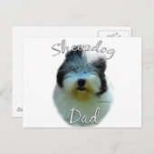 Oud Engels Sheepdog Briefkaart (Voorkant / Achterkant)