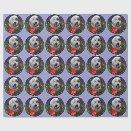 Oud Engels Sheepdog Cadeaupapier (Vlak)