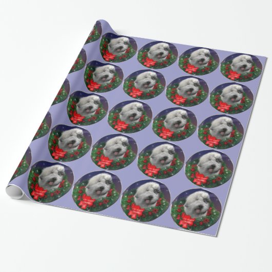 Oud Engels Sheepdog Cadeaupapier (Uitgerold)