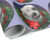 Oud Engels Sheepdog Cadeaupapier (Rol Hoek)