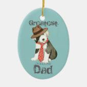 Oud Engels Sheepdog Dad Ceramic Ornament (Voorkant)