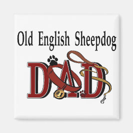 Oud Engels Sheepdog DadGifts Magneet