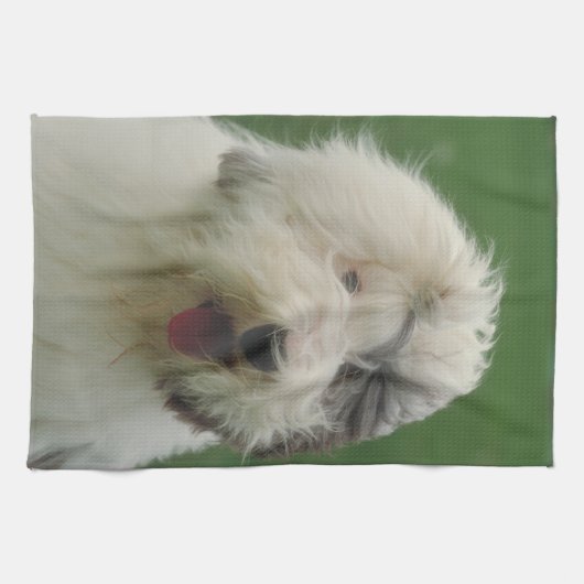 Oud Engels Sheepdog Dog Kitchen Towel Theedoek (Horizontaal)