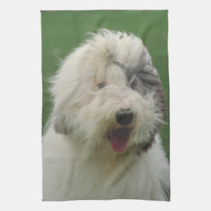 Oud Engels Sheepdog Dog Kitchen Towel Theedoek