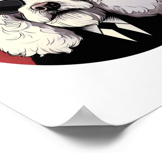 Oud Engels Sheepdog Dog Zakenman Poster (Hoek)