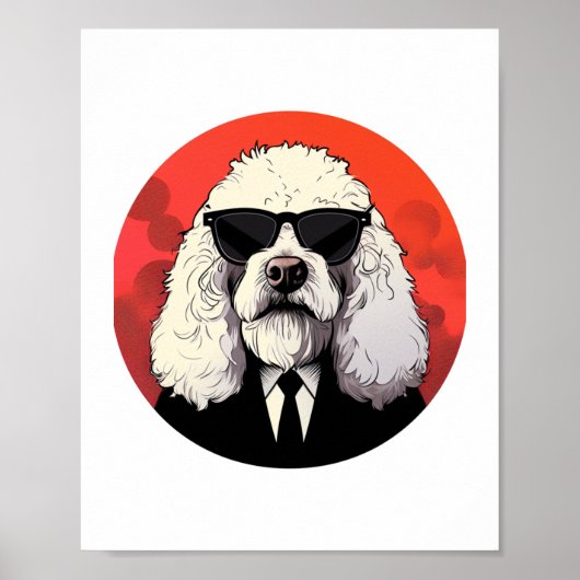 Oud Engels Sheepdog Dog Zakenman Poster (Voorkant)
