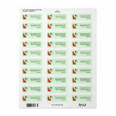 Oud Engels Sheepdog en Red Roses Etiket (Full Sheet)