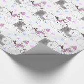 Oud Engels Sheepdog en Snowman Cadeaupapier (Hoek)