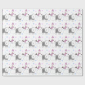 Oud Engels Sheepdog en Snowman Cadeaupapier (Vlak)