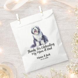Oud Engels Sheepdog Full Color Pet Wedding Bedankzakje
