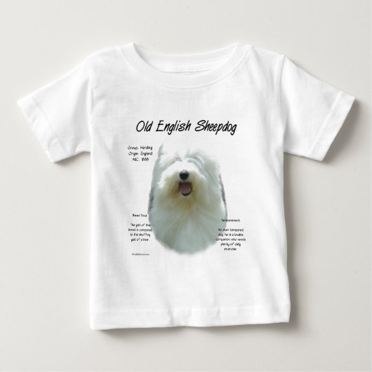 Oud Engels Sheepdog Geschiedenis Design (Voorkant)