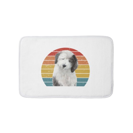 Oud Engels Sheepdog Gifts voor Dulux Dog S Badmat (Voorkant)