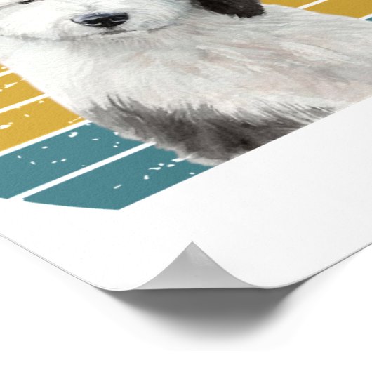 Oud Engels Sheepdog Gifts voor  Dulux Dog S Poster (Hoek)