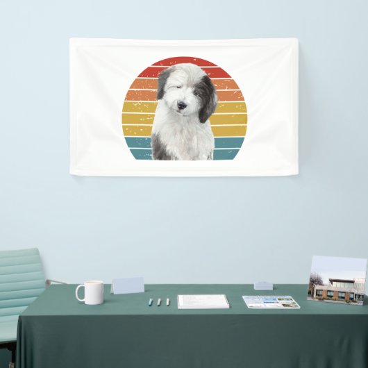 Oud Engels Sheepdog Gifts voor  Dulux Dog S Spandoek (Beurs)