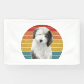 Oud Engels Sheepdog Gifts voor  Dulux Dog S Spandoek (Horizontaal)
