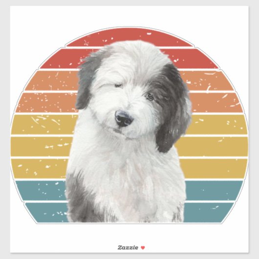Oud Engels Sheepdog Gifts voor  Dulux Dog S Sticker (Vel)