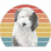 Oud Engels Sheepdog Gifts voor  Dulux Dog S Sticker (Voorkant)