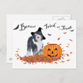 Oud Engels Sheepdog Halloween Briefkaart (Voorkant / Achterkant)