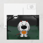 Oud Engels Sheepdog Halloween Briefkaart (Voorkant / Achterkant)