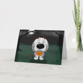 Oud Engels Sheepdog Halloween Kaart (Voorkant)