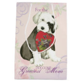 Oud Engels Sheepdog Heart mama Medium Cadeauzakje (Achterkant)