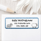 Oud Engels Sheepdog Herding Schapen Etiket (Insitu)