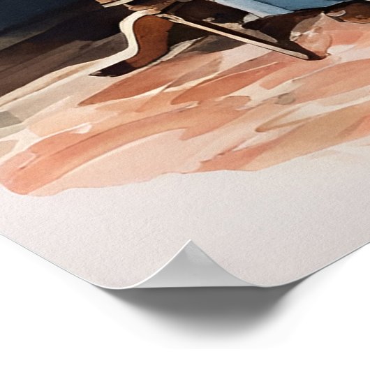 Oud Engels Sheepdog - Hond Art Print (Hoek)