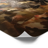 Oud Engels Sheepdog Hond Art Print Poster (Hoek)