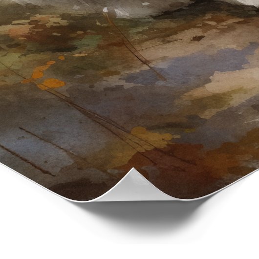 Oud Engels Sheepdog Hond Art Print Poster (Hoek)