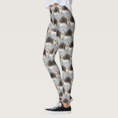 Oud Engels Sheepdog in Sneeuw Kerstmis Leggings (Links)