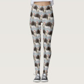 Oud Engels Sheepdog in Sneeuw Kerstmis Leggings (Voorkant)