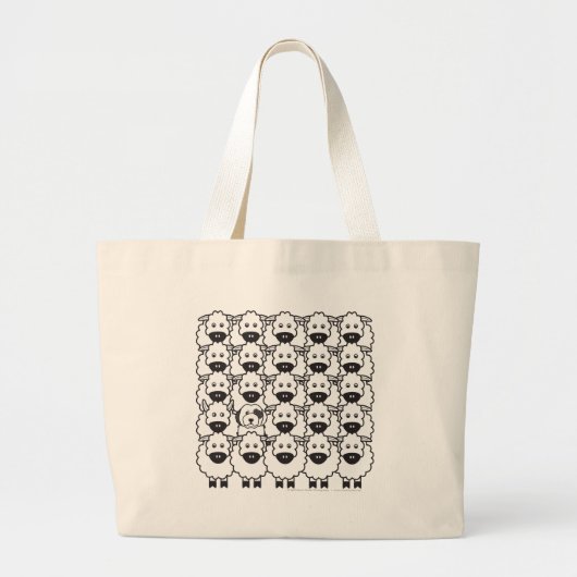 Oud Engels Sheepdog in the Sheep Grote Tote Bag (Voorkant)