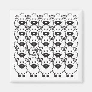 Oud Engels Sheepdog in the Sheep Magneet