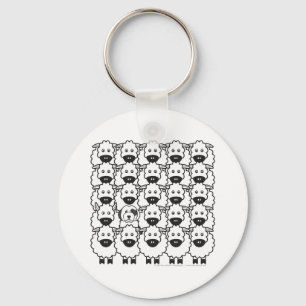 Oud Engels Sheepdog in the Sheep Sleutelhanger