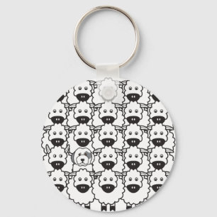 Oud Engels Sheepdog in the Sheep Sleutelhanger