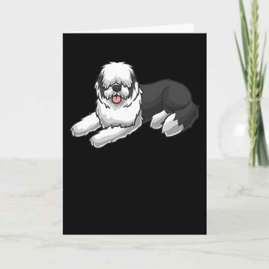 Oud Engels Sheepdog Kaart (Voorkant)