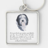 Oud Engels Sheepdog Keepomwille - Male Sleutelhanger (Voorkant)