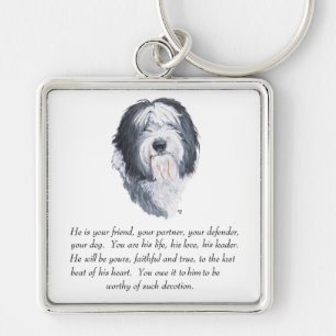 Oud Engels Sheepdog Keepomwille - Male Sleutelhanger