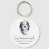 Oud Engels Sheepdog Keepsakes Sleutelhanger (Voorkant)
