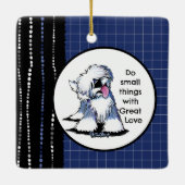 Oud Engels Sheepdog Keramisch Ornament (Achterkant)